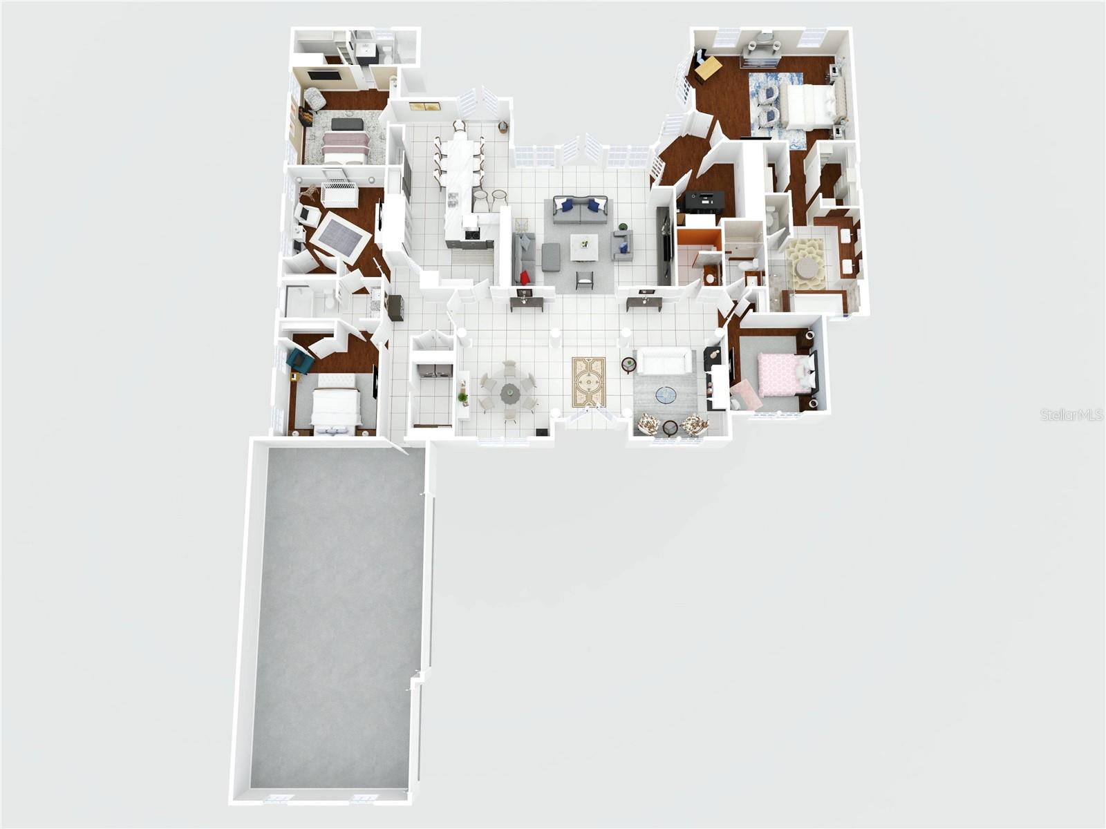 Wonderful flow of home - split bedroom set up divides between 4 access points Wonderful flow of home - split bedroom set up divides between 4 access points