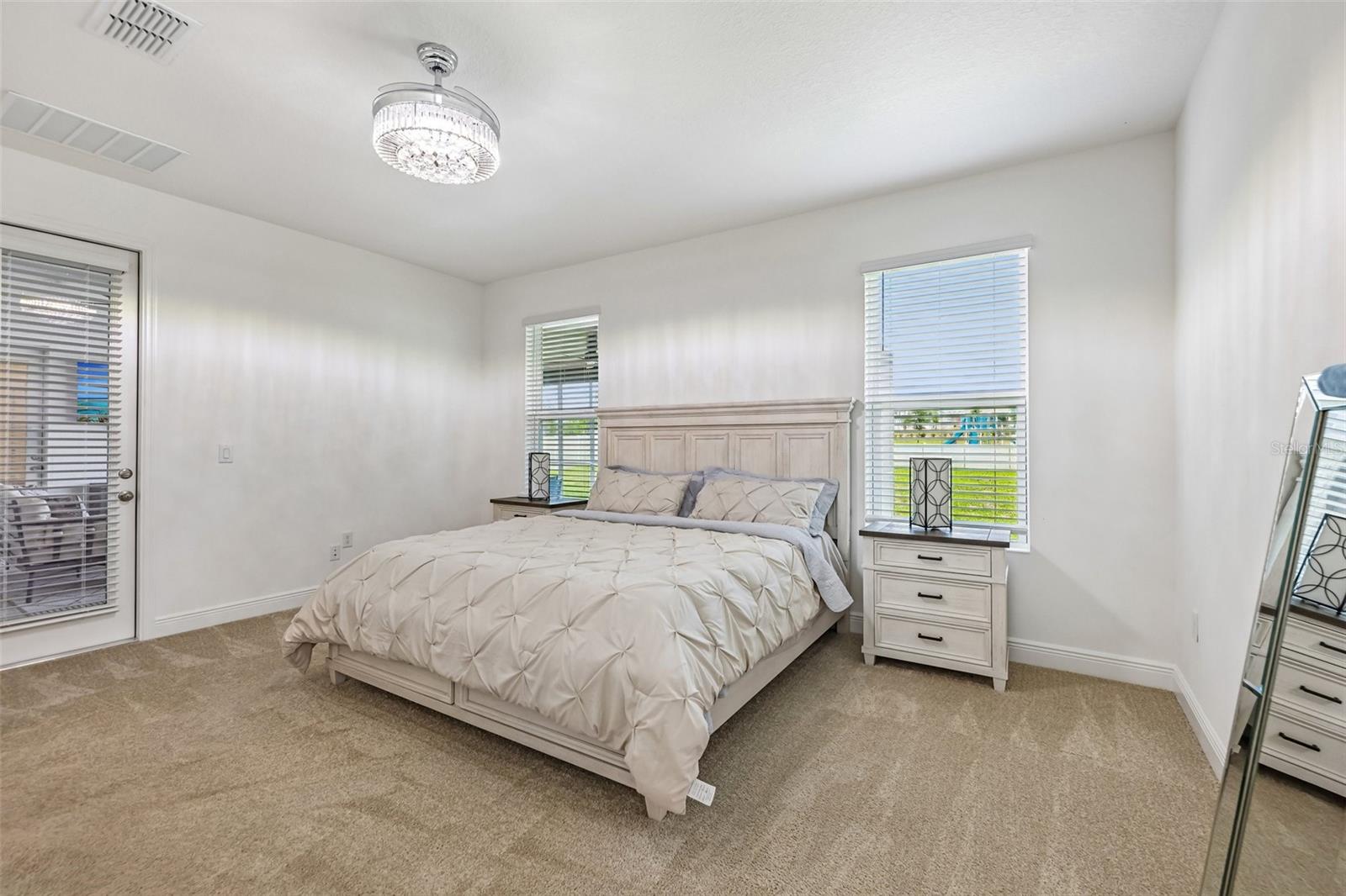 Light, bright and spacious primary suite.