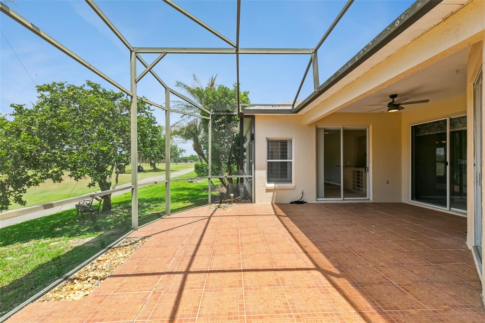 Plenty of room for plants, a hot tub, or dining table.