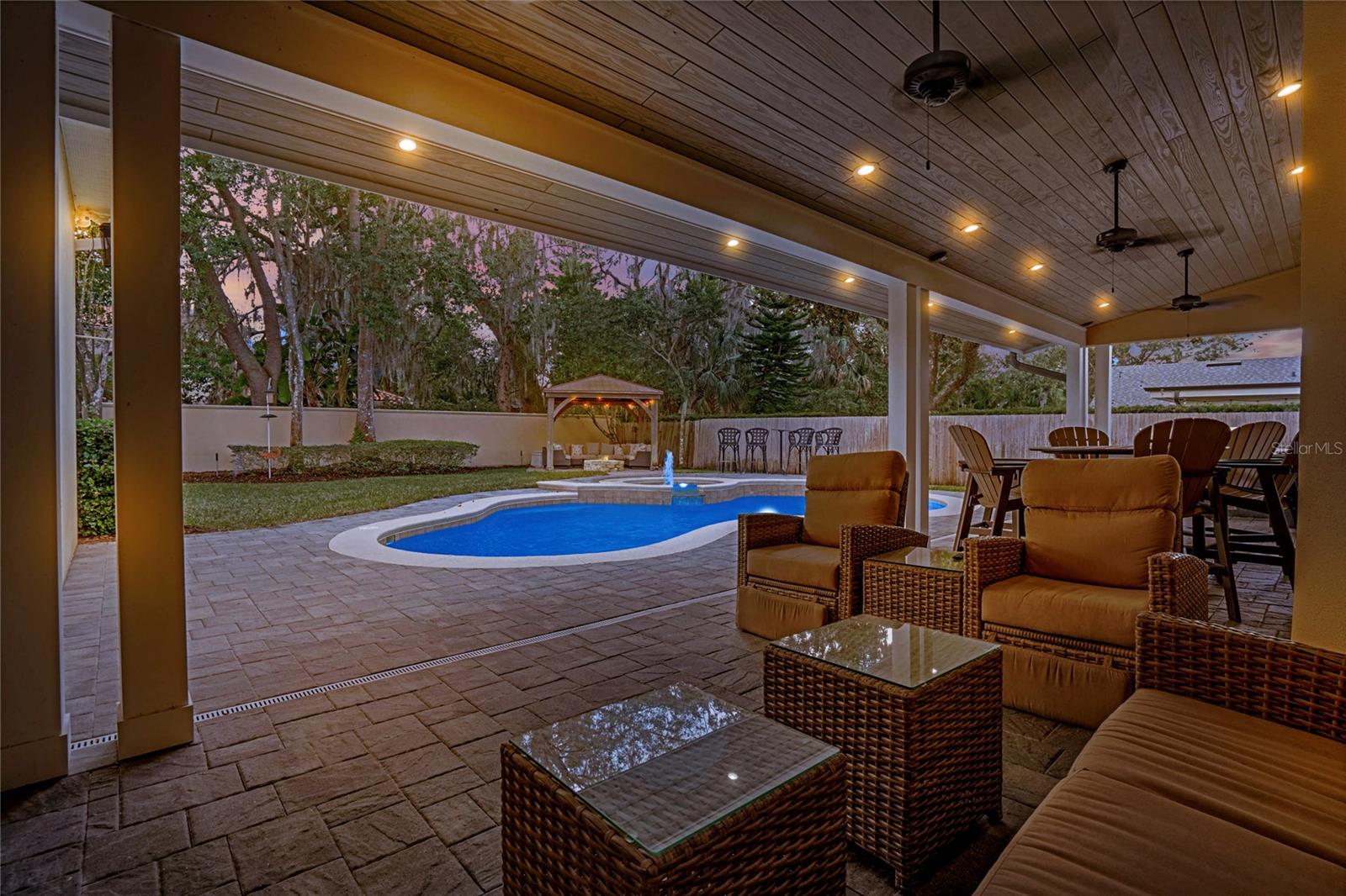 Pool, Jacuzzi and outside living areas Pool, Jacuzzi and outside living areas
