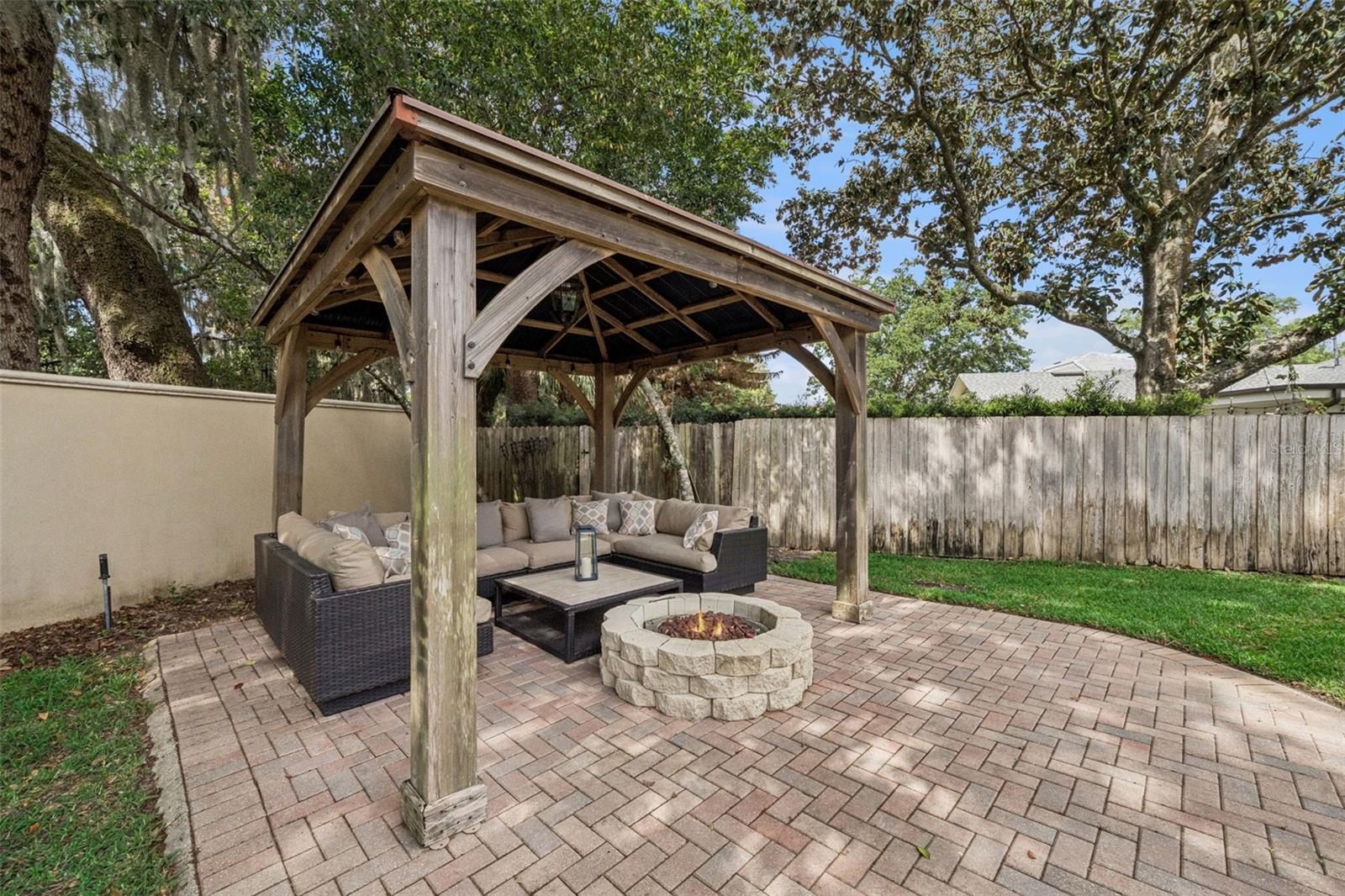 Gazebo and firepit area