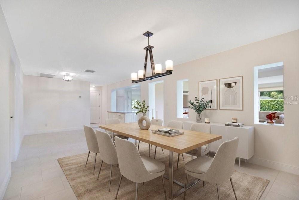 Virtually Staged Dining Room