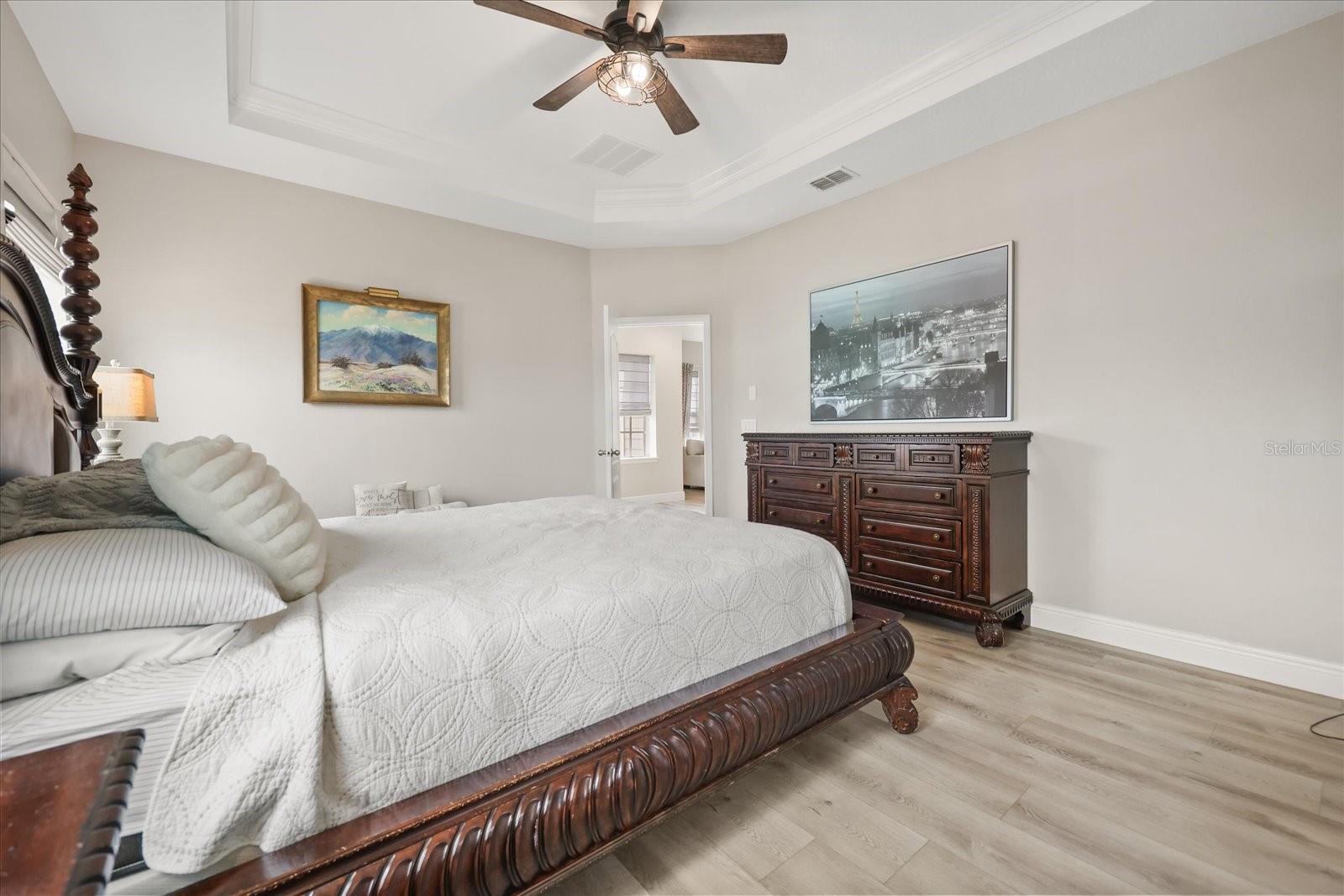 Primary bedroom with King sized bed