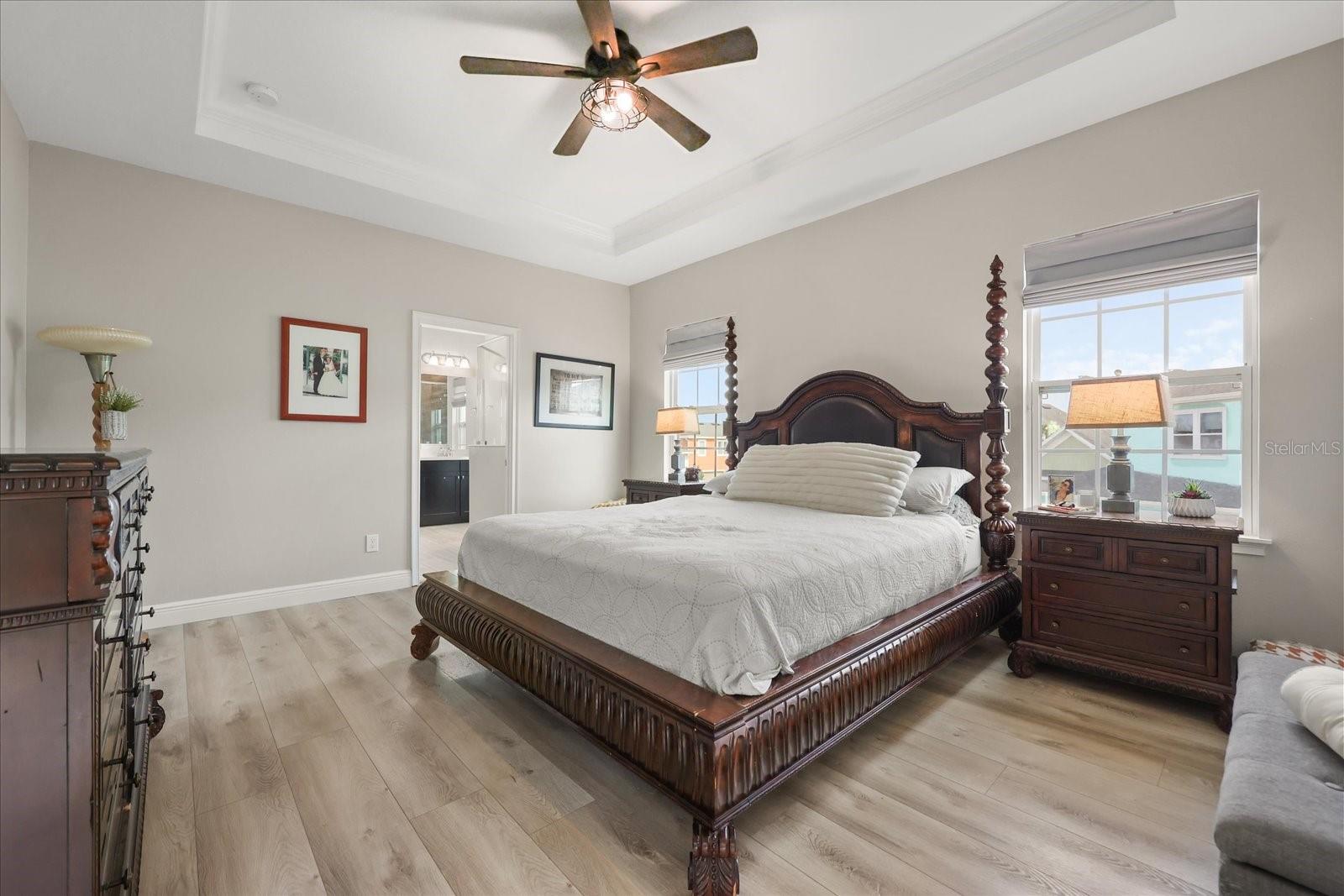 Primary bedroom with King Sized bed