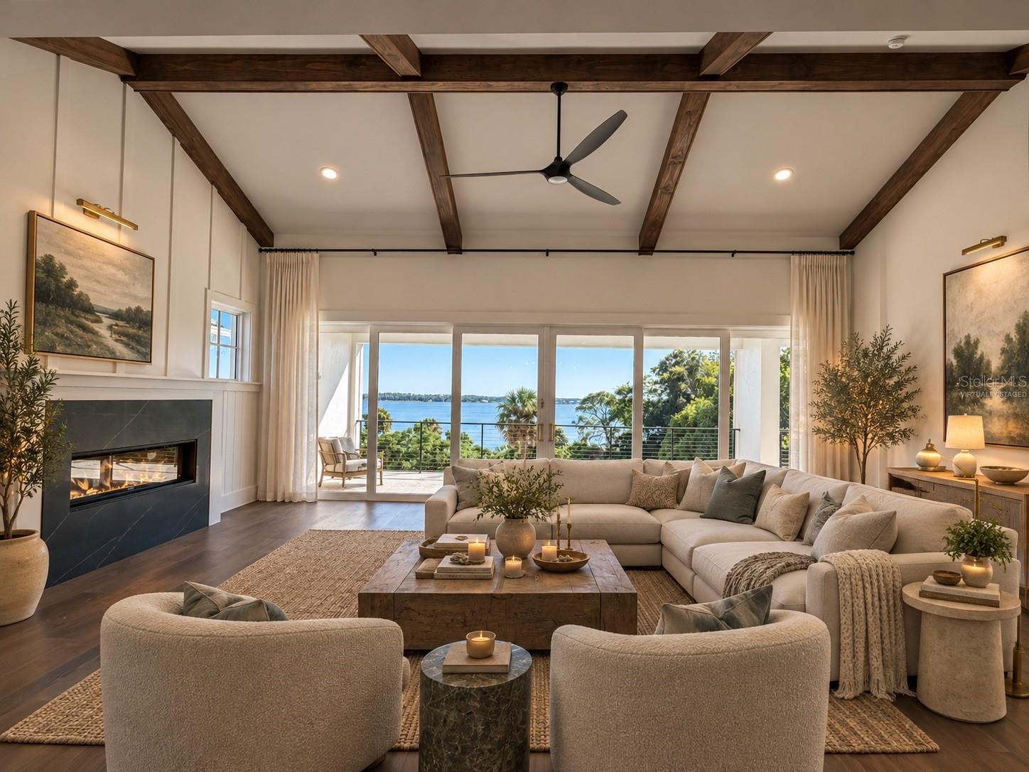 Virtually Staged Family Room
