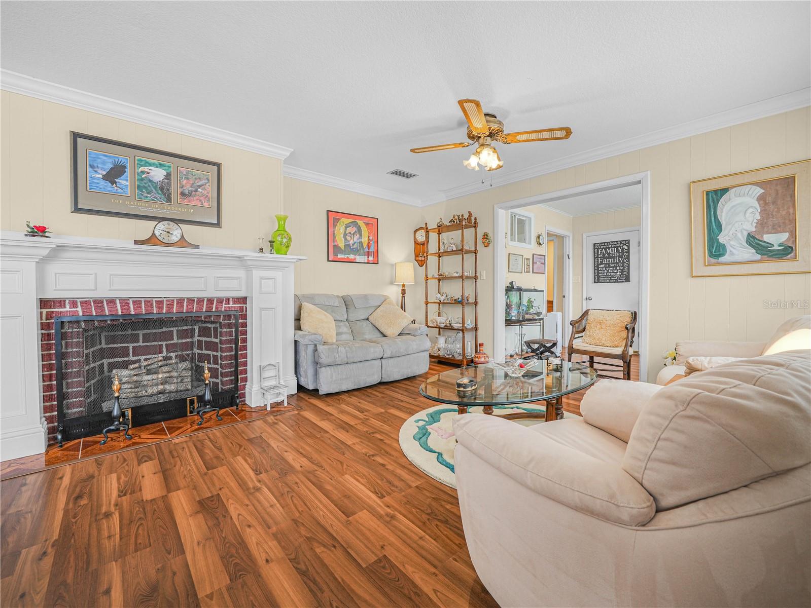 Living Room showing entrance to the Cove from the Family Room Living Room showing entrance to the Cove from the Family Room