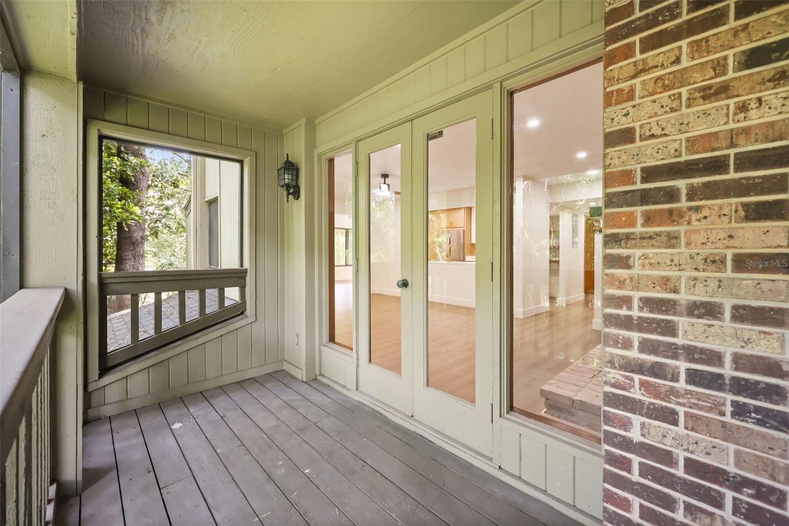 deck accessible from living room