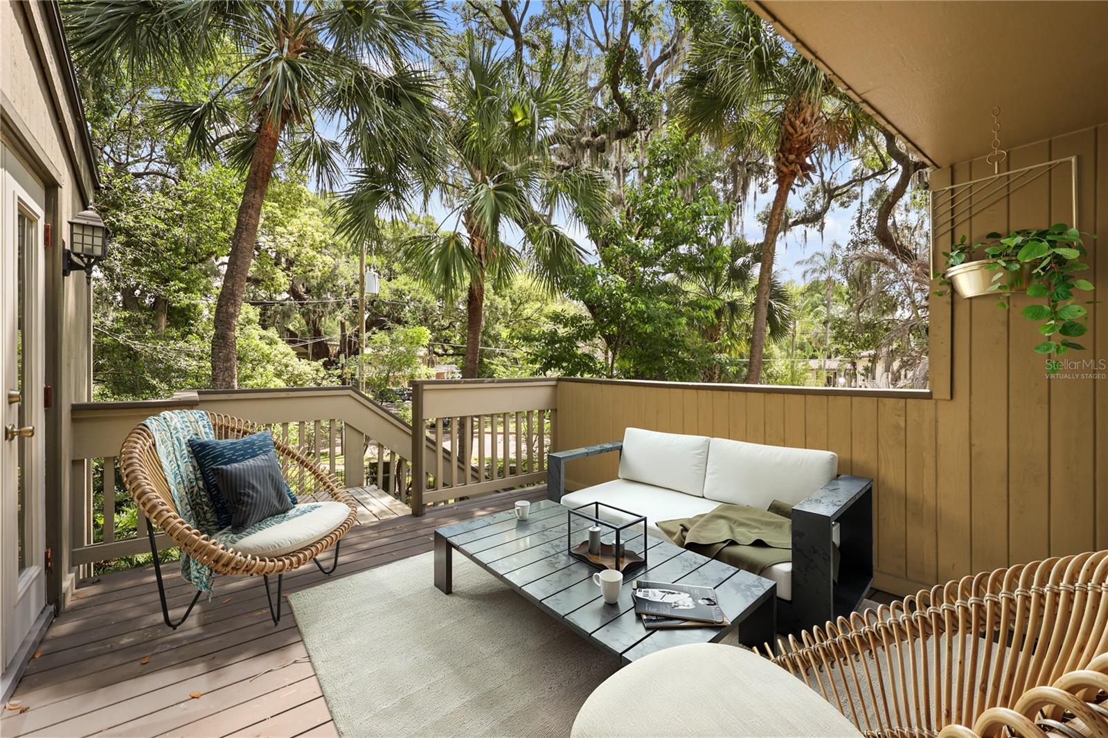 deck accessible from office virtually staged