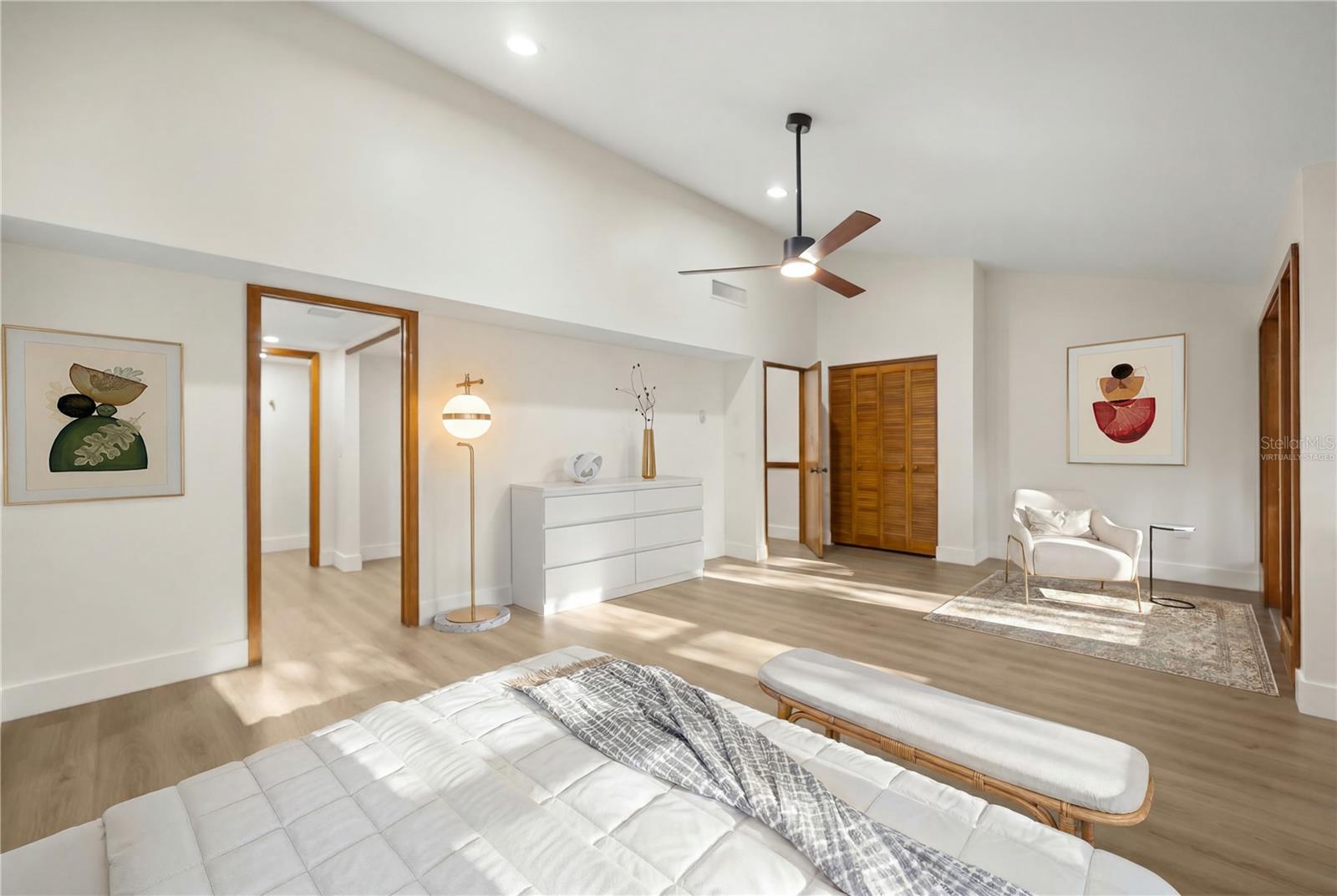 primary bedroom virtually staged