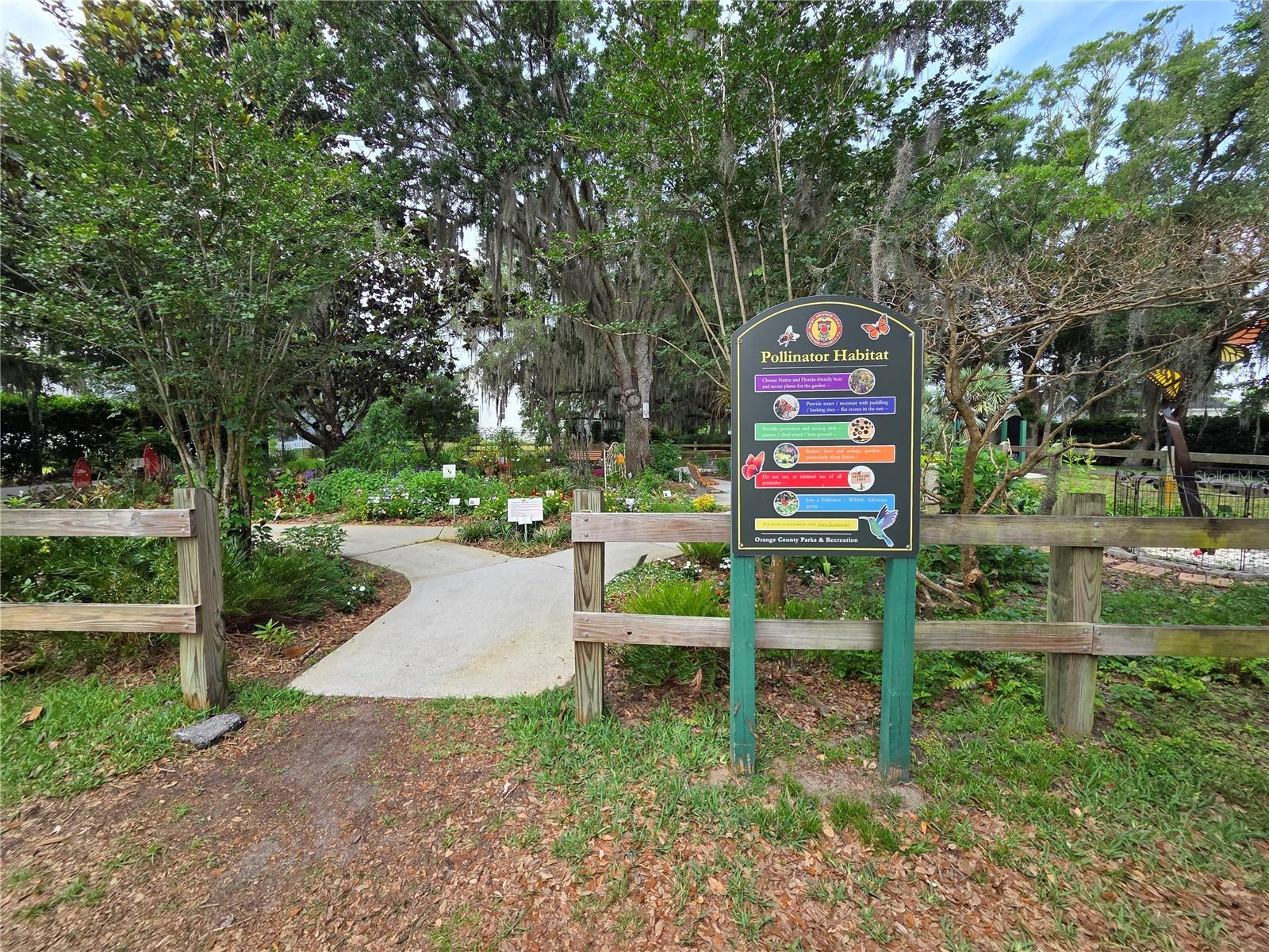 Butterfly garden a short walk from Lakeview Reserve