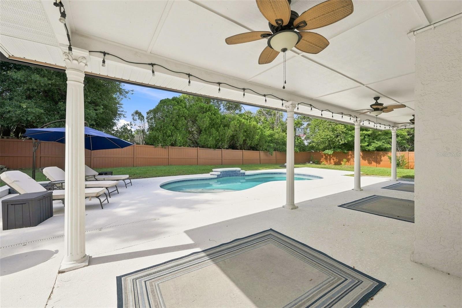 large covered lanai