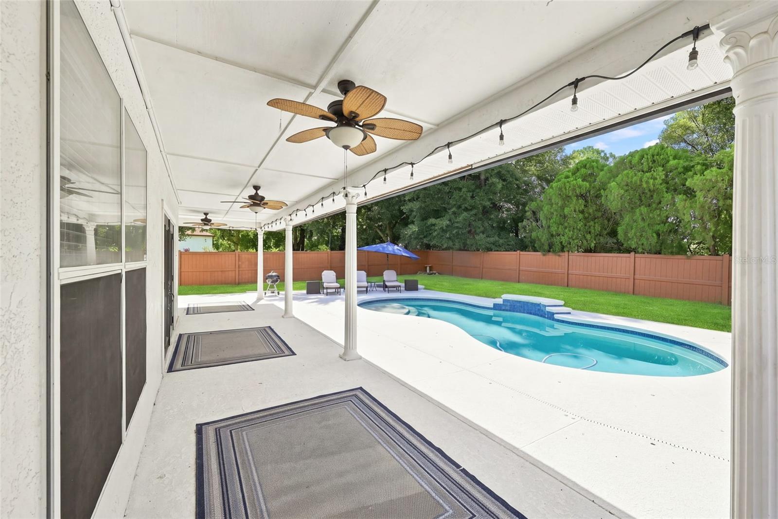 large covered lanai