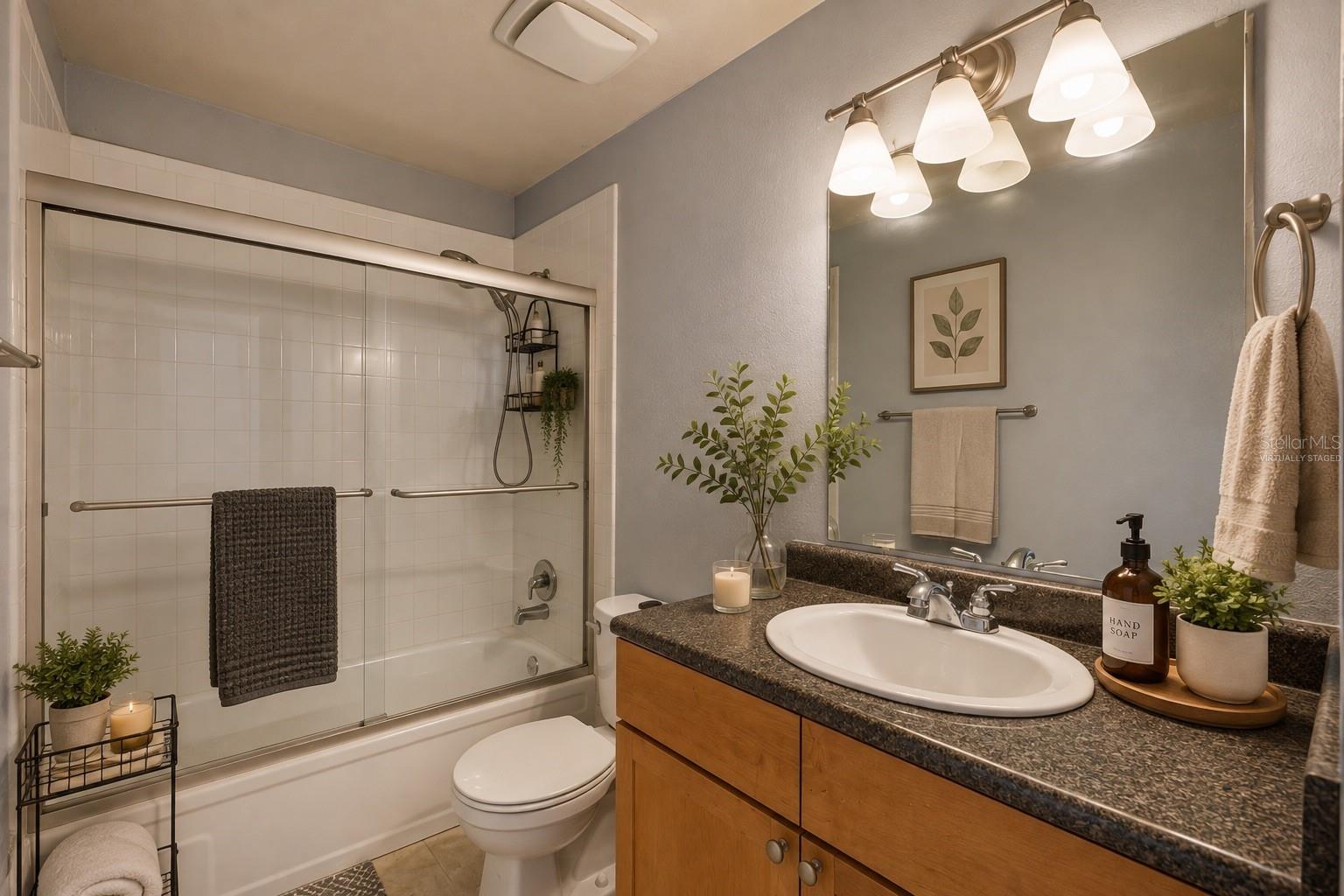 Virtually Staged Second Bedroom Bathroom