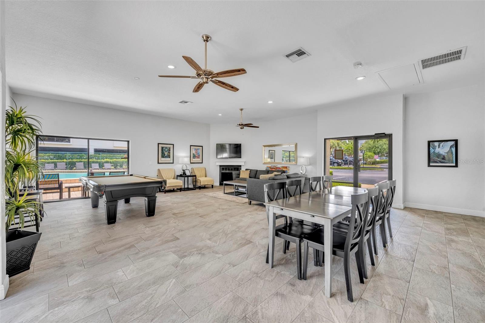 For resident enjoyment, the recently updated community clubhouse is the perfect backdrop to Park West's pool.