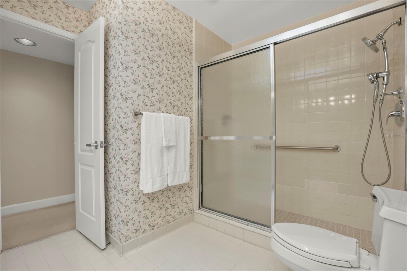The primary bathroom.