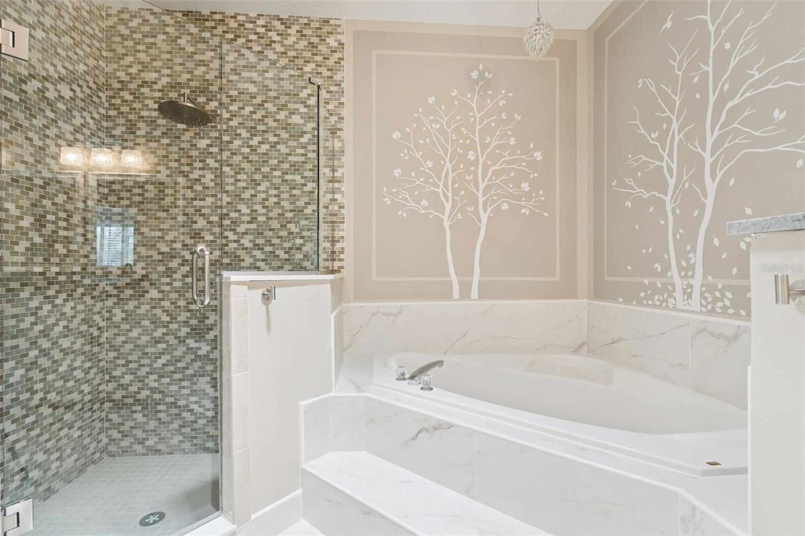 PRIMARY BATHTUB AND WALK IN SHOWER