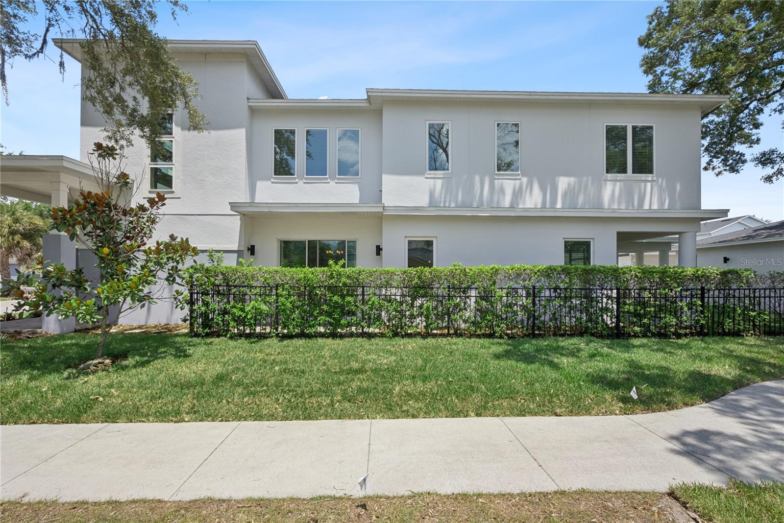 Side view of property