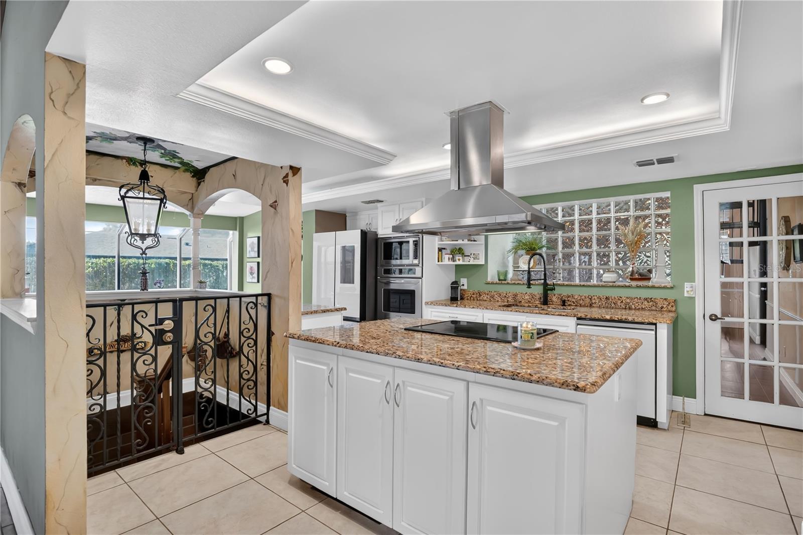 The kitchen boasts timeless design.