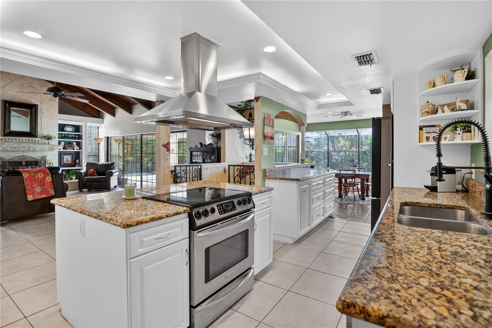 Showing one of two convection ovens in the kitchen. Showing one of two convection ovens in the kitchen.