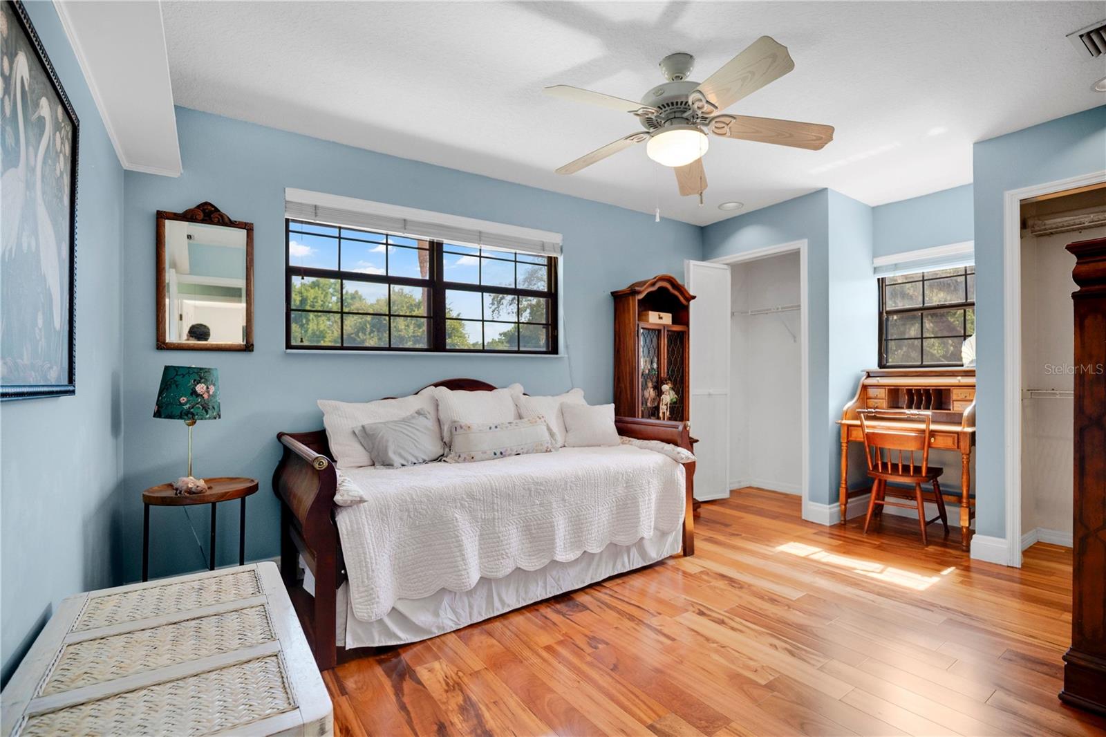 Bedroom number three on the second floor with desk alcove.