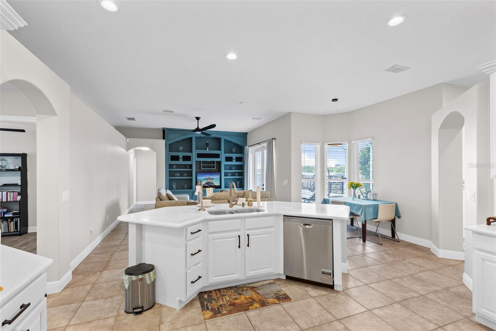 Kitchen with Kitchen Nook & Family Room