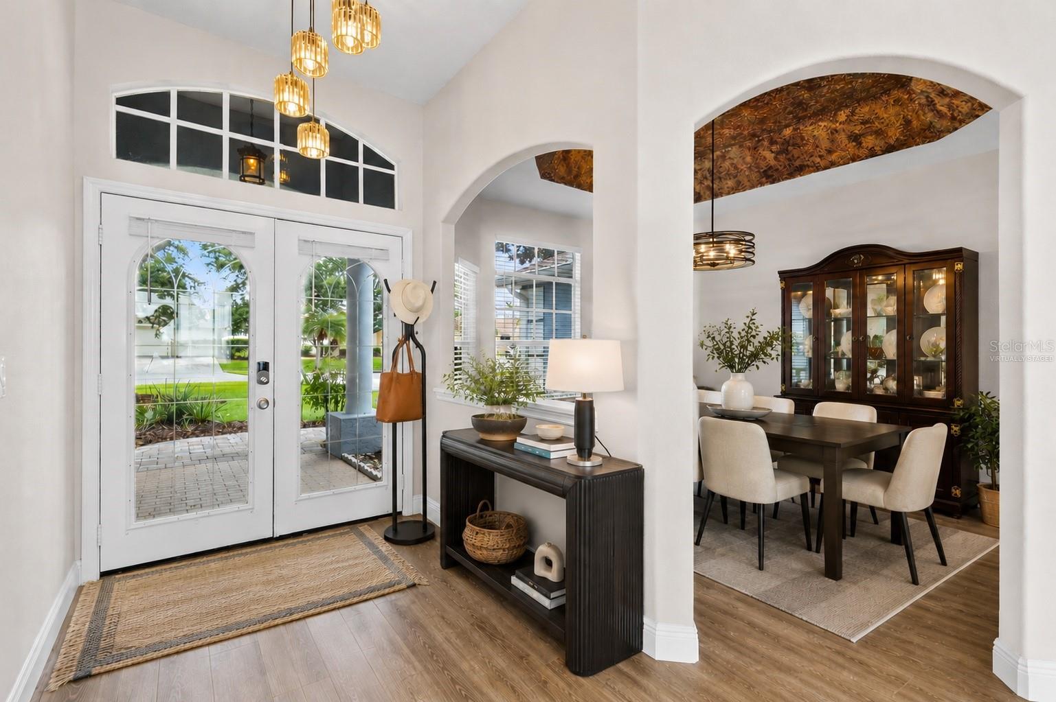 Virtually Staged Foyer/Entrance/View to Dining Room