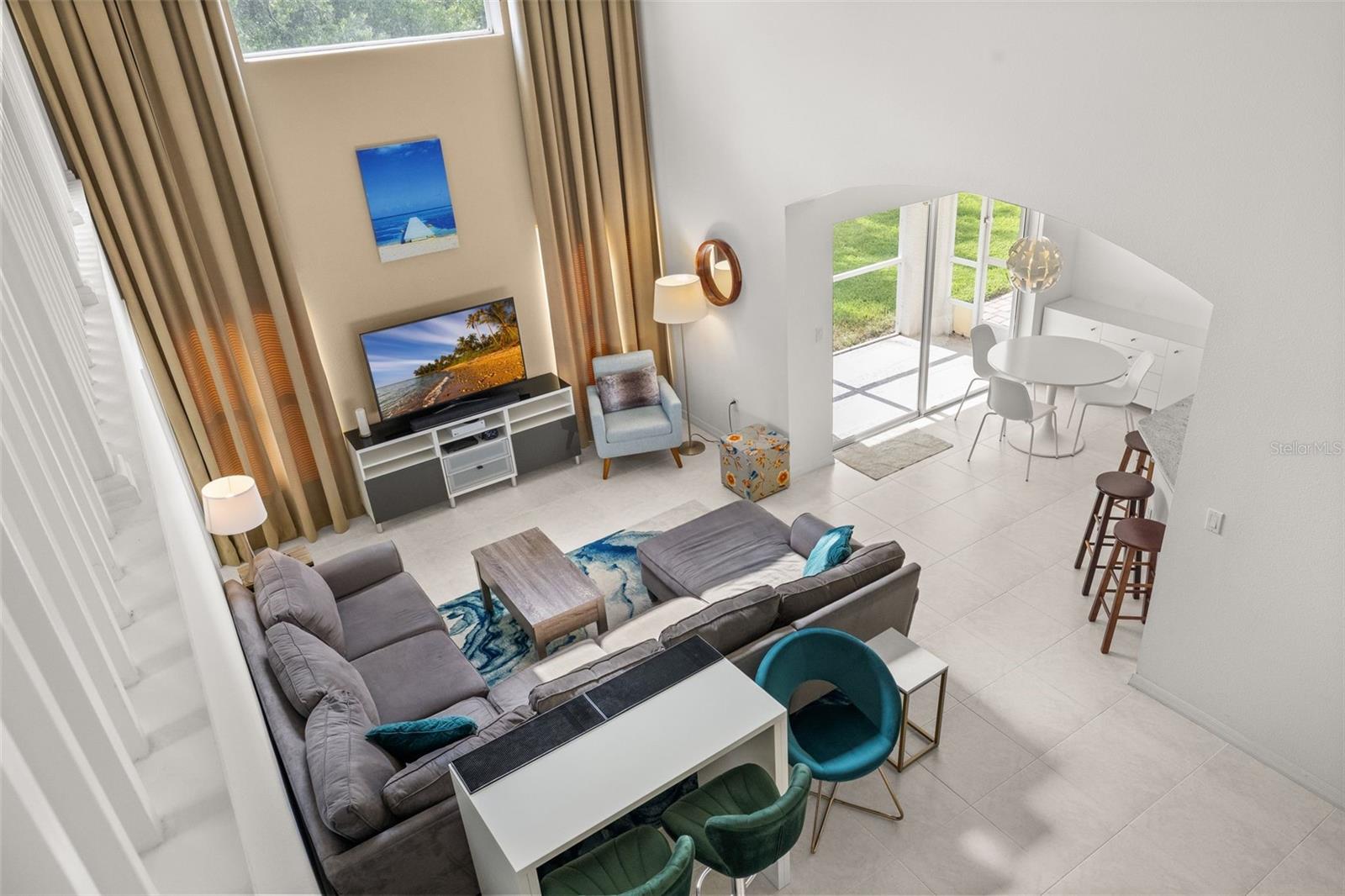 View of Living Room from Upstairs