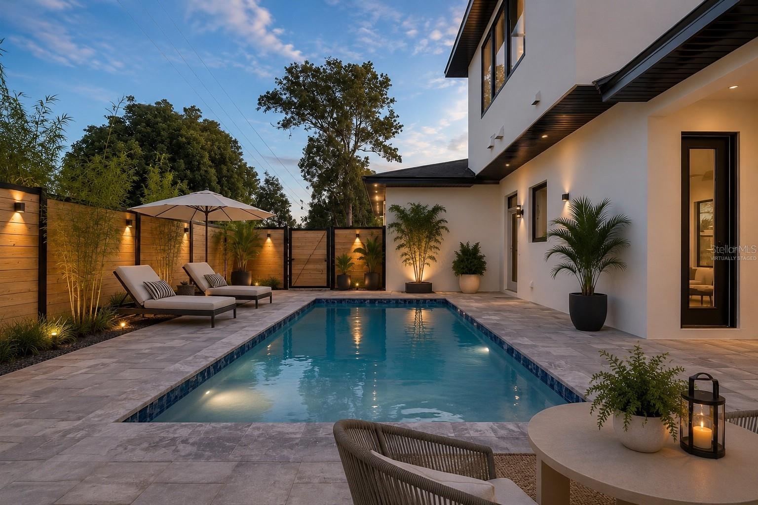 Backyard Pool- Virtually Staged