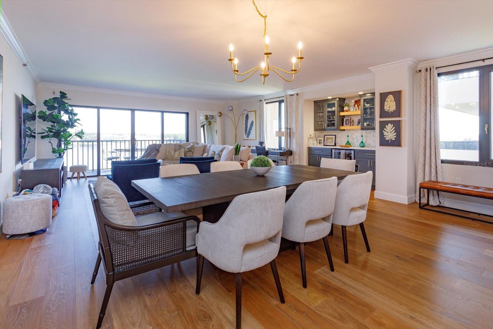 open concept dining