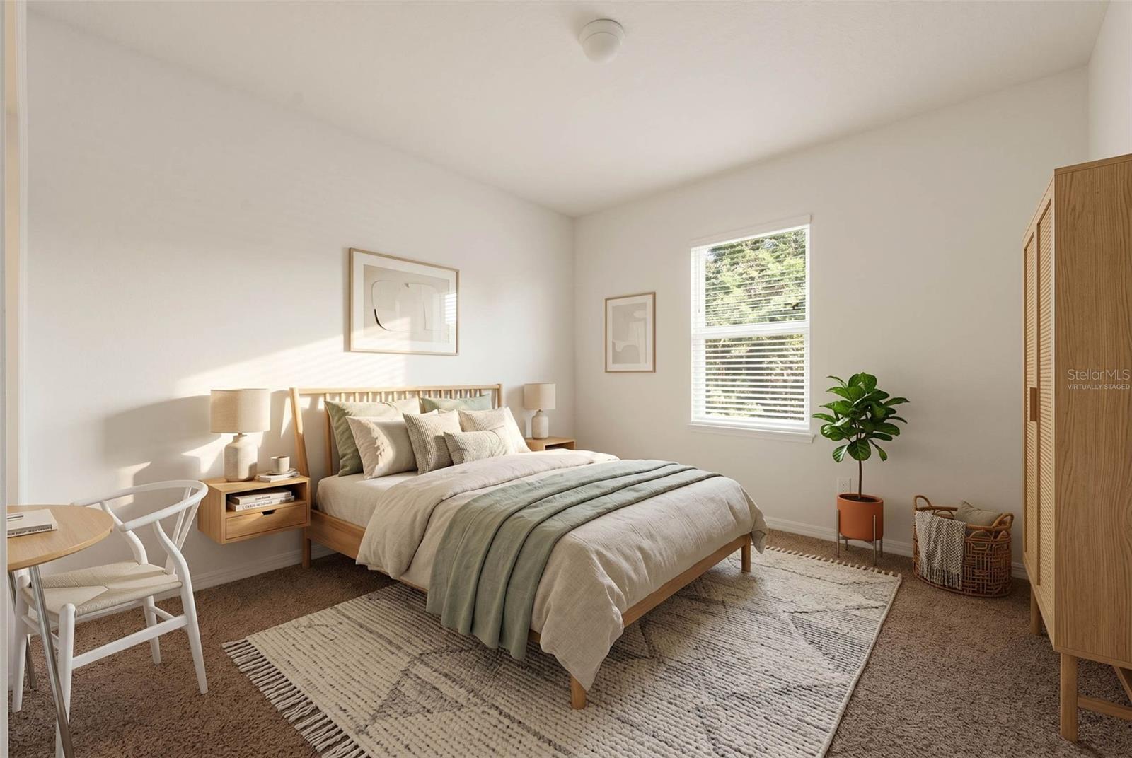 Virtually Staged Bedroom