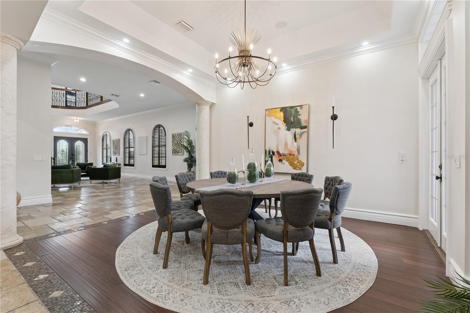 Dining Room w/ designer lighting & finishes