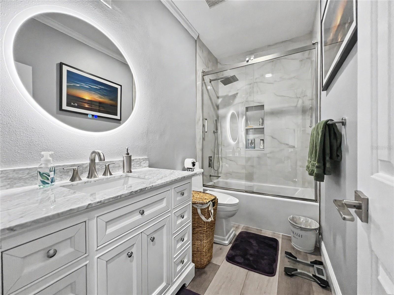 Secondary bathroom that has only been used once