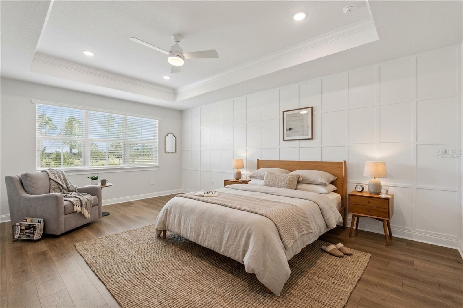 Virtually Staged Primary Bedroom