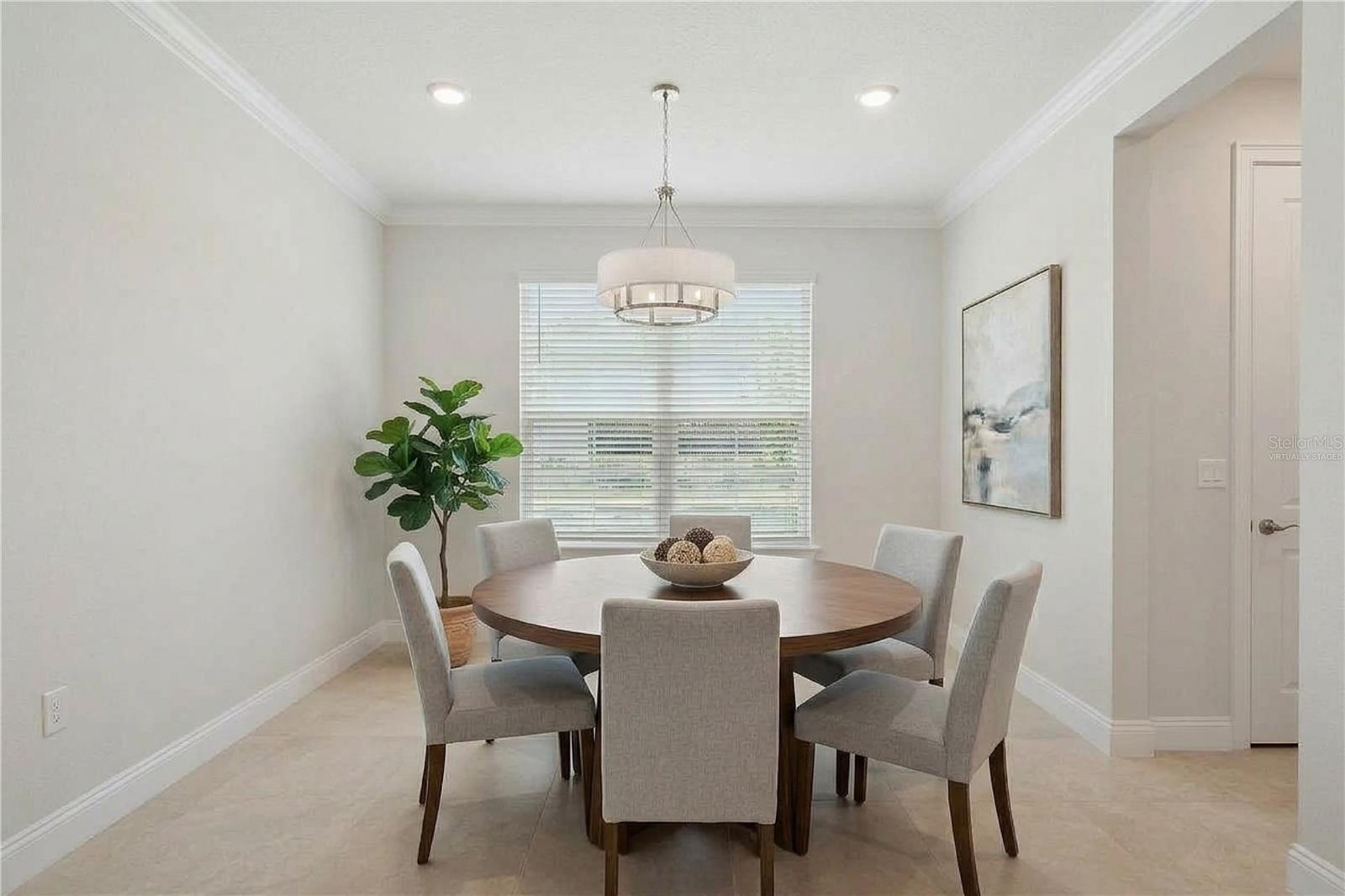 Virtually Staged Dining Space