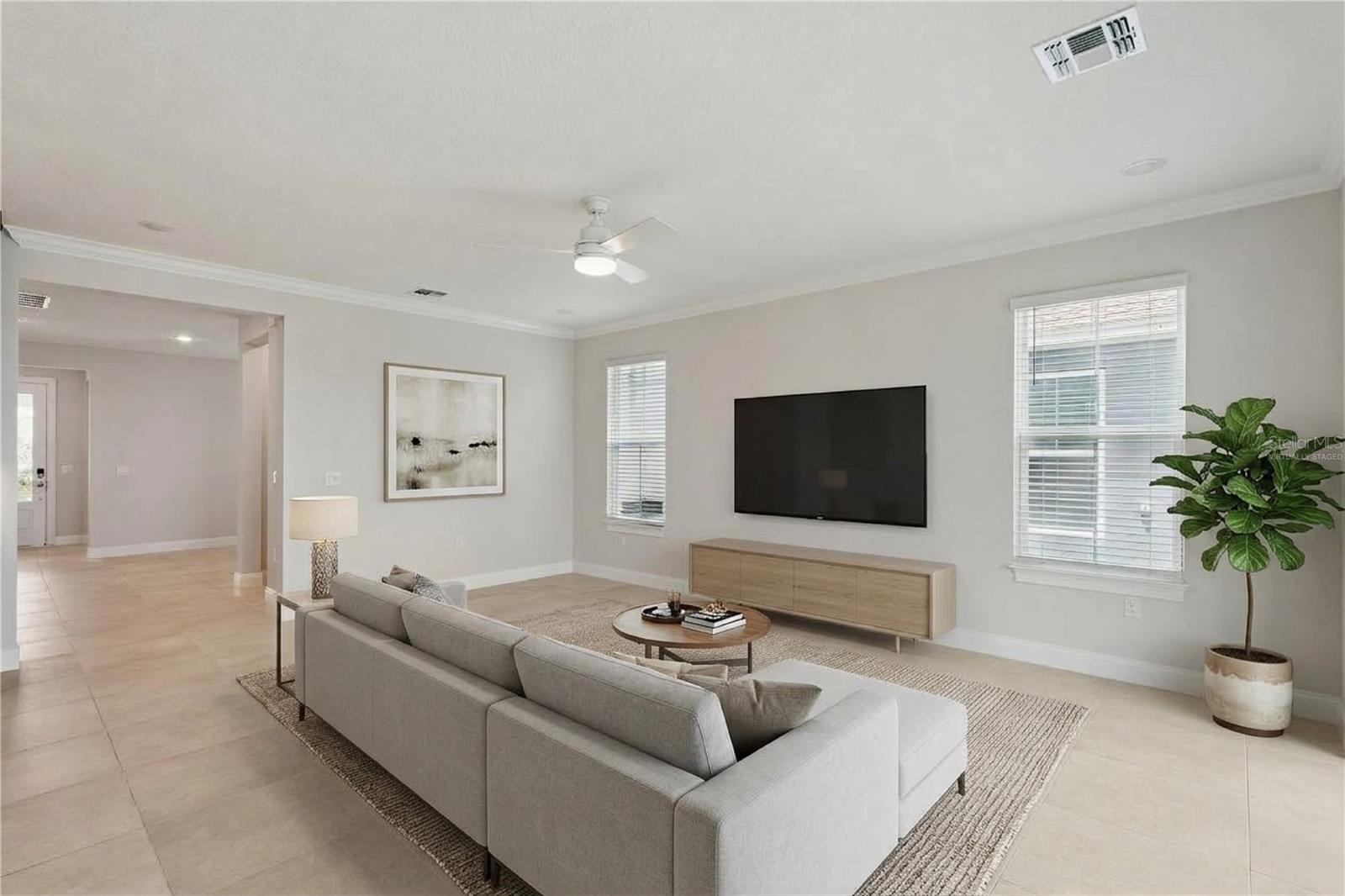 Virtually Staged Living Room