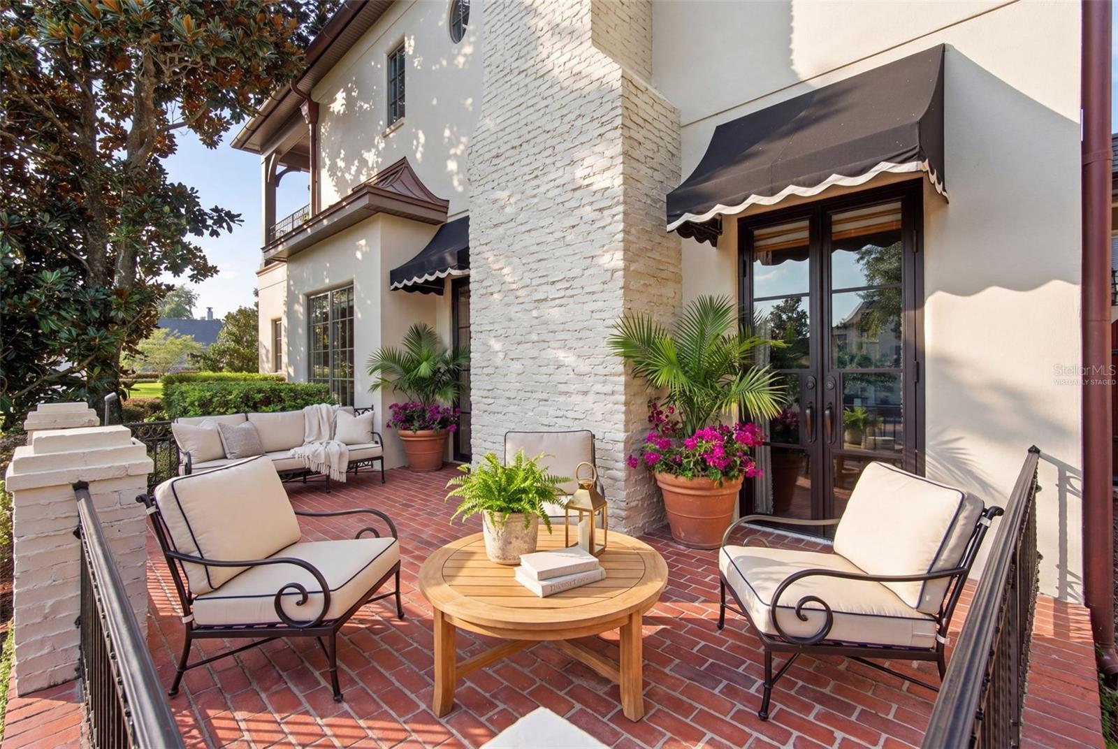 side patio virtually staged