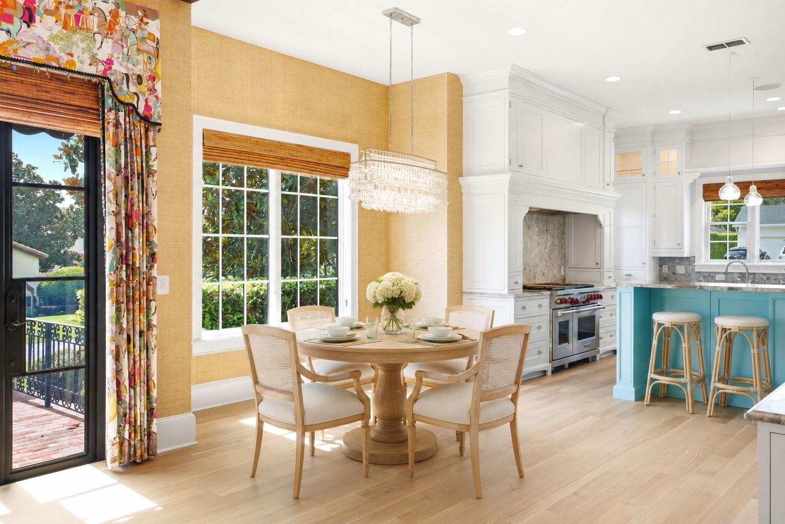 kitchen nook virtually staged