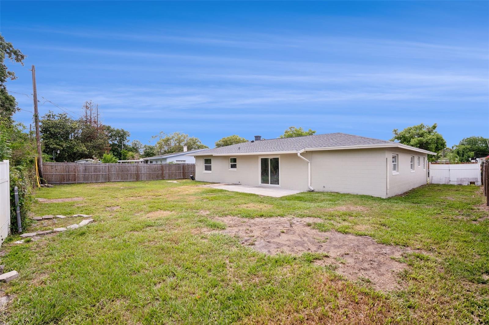 Large Fenced-in Back Yard with Patio