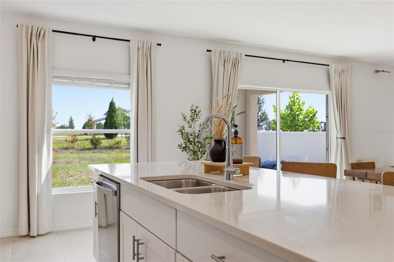 Impressive Kitchen Island with View