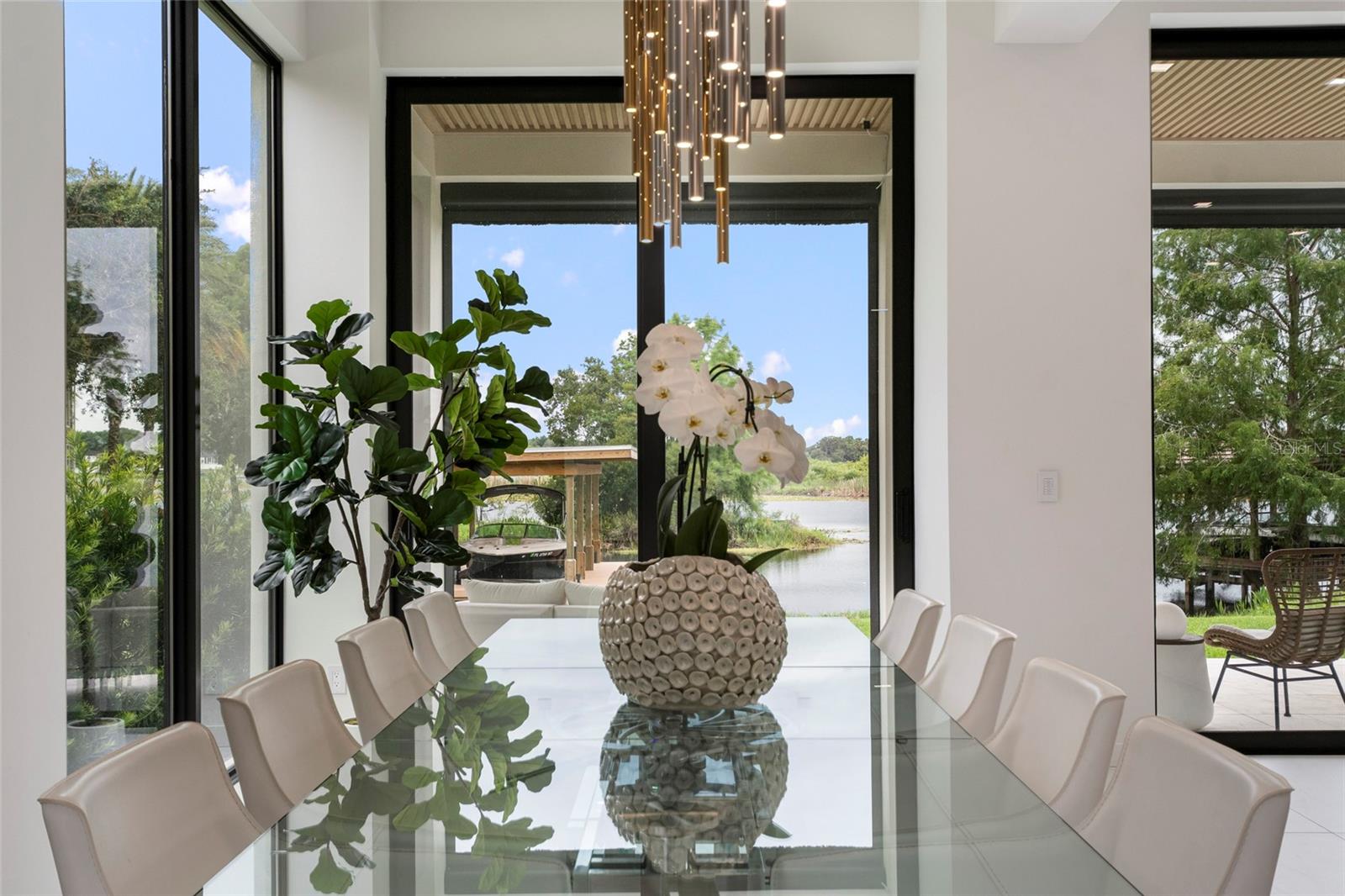 DINING ROOM WITH LAKE VIEW