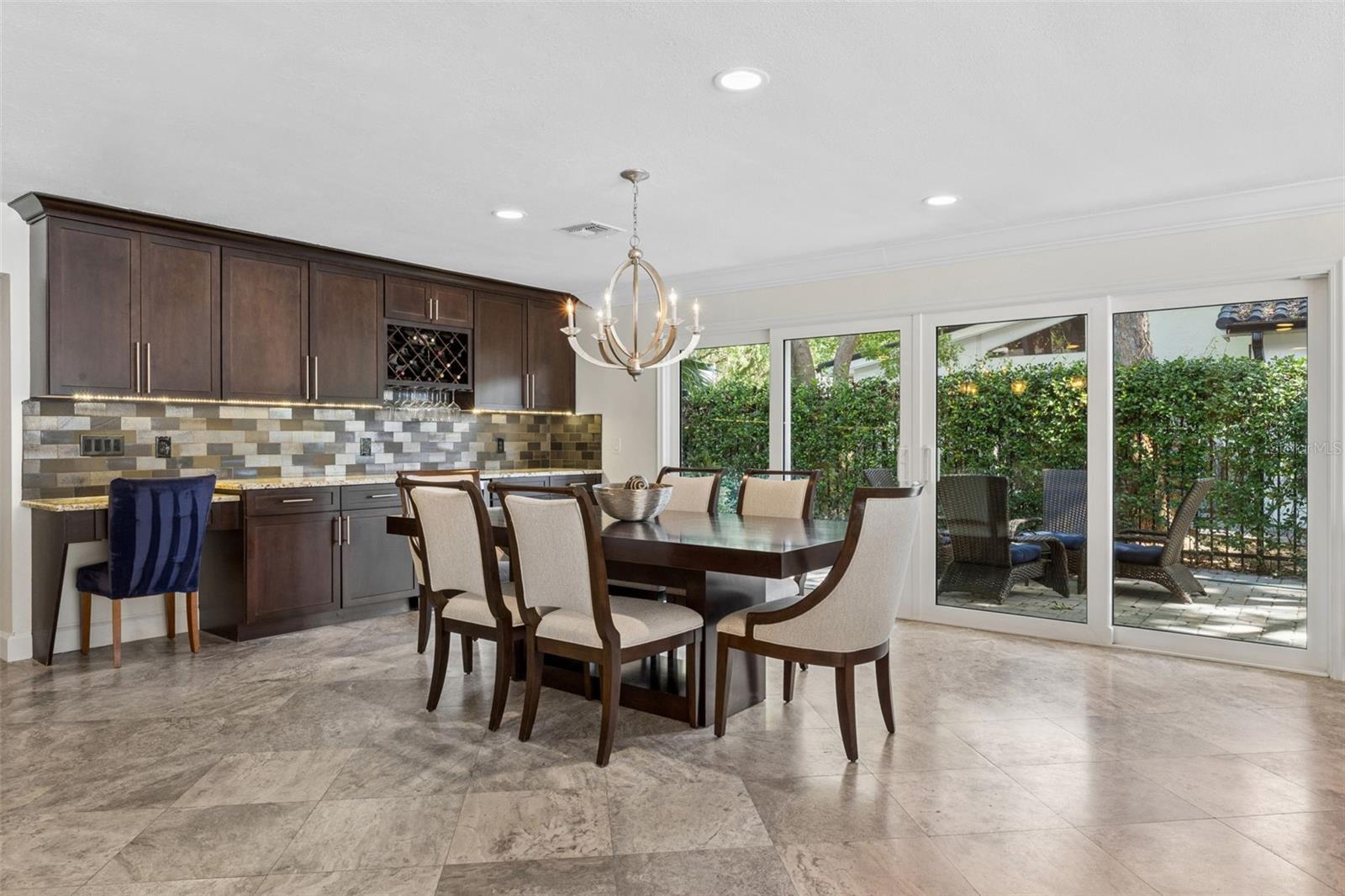 Dining Area with access to the Paved