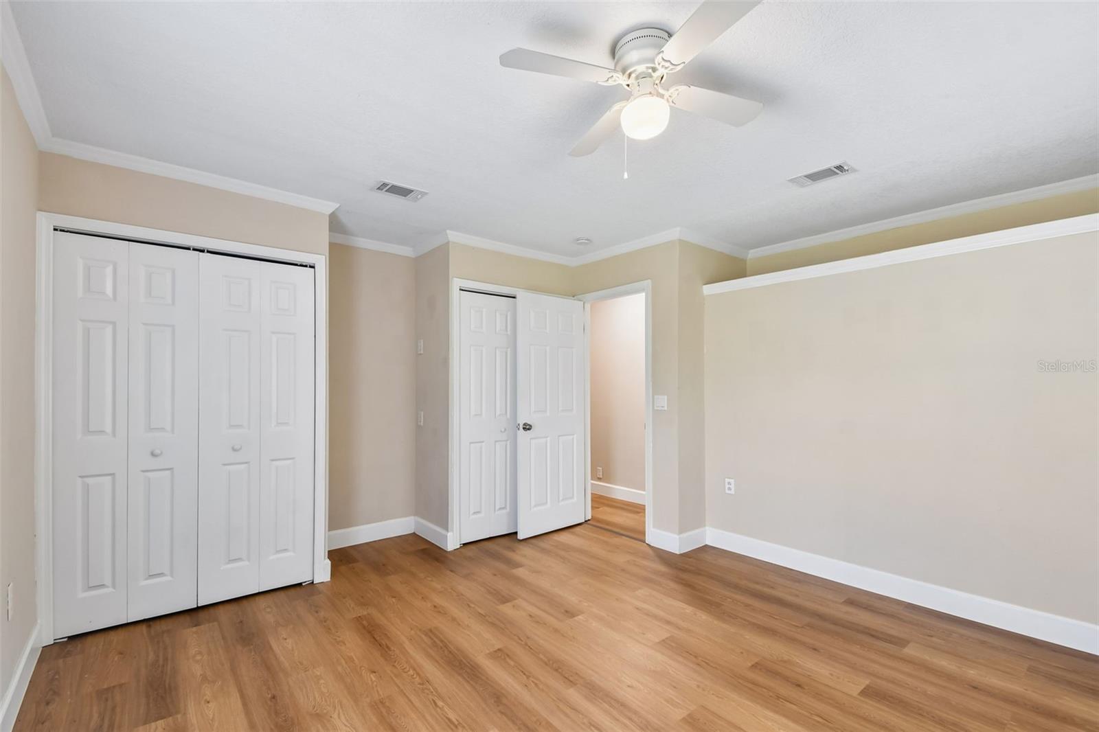 Bedroom 3 with dual closets