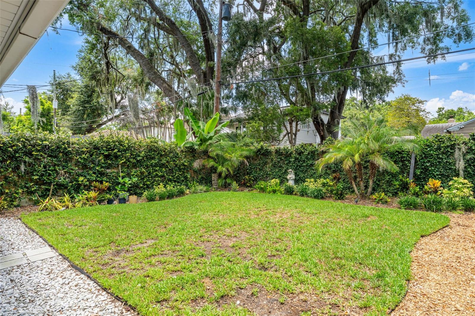 fully fenced yard