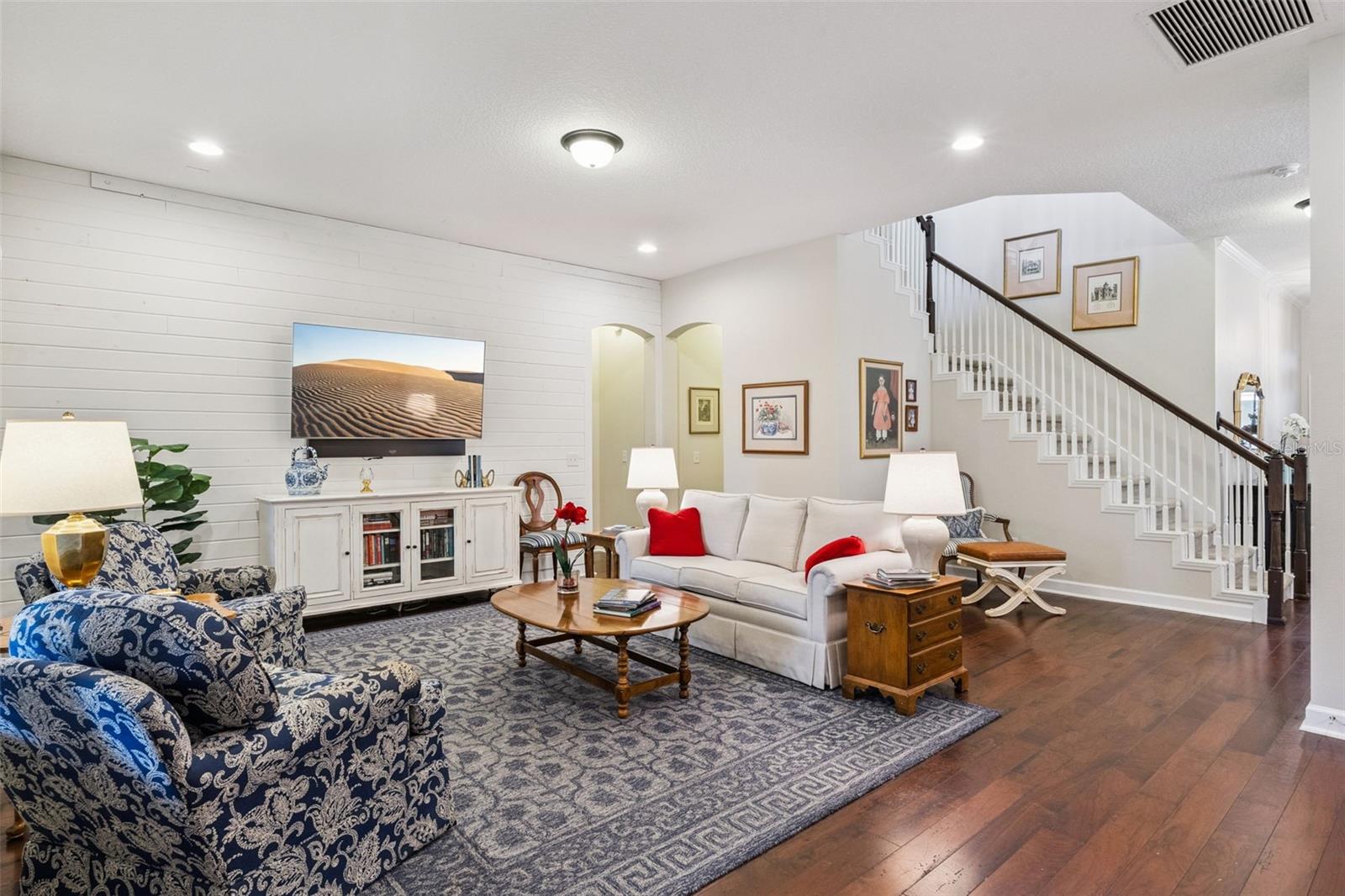 Living Room with Double French Doors to Lanai Living Room with Double French Doors to Lanai
