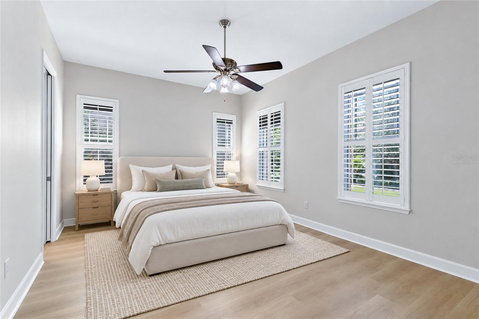 Virtually staged image. Primary Suite.