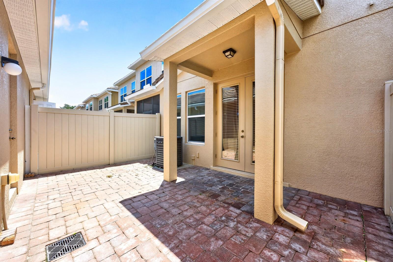 Private courtyard paver patio.