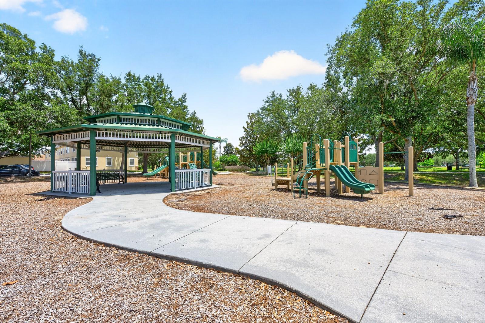 Playground/Covered Seating.