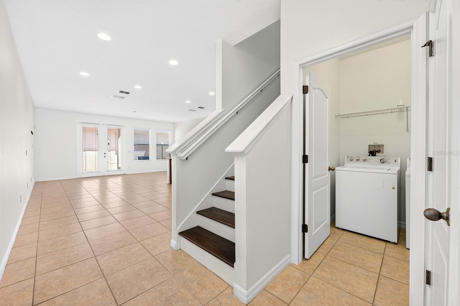 Split bedroom floor plan, in-unit laundry and a bright open concept living area.