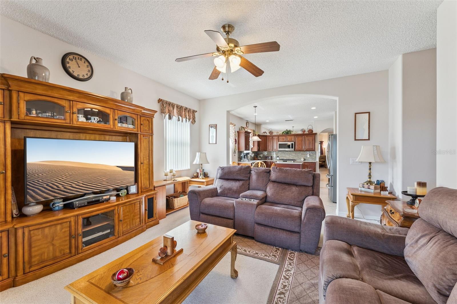 Family Room with Kitchen View