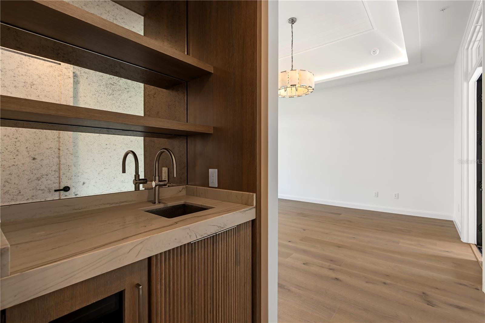 Morning Bar at entry to Primary Bedroom